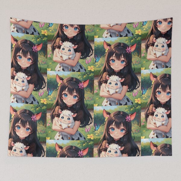 Item preview, Hugging Cute Cow Anime  designed and sold by TheDarkWardrobe.