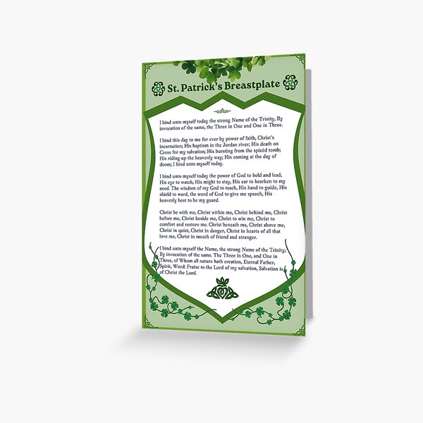 Item preview, poster of St. Patrick's breastplate, his prayer to the Trinity designed and sold by Beth Felker Jones.