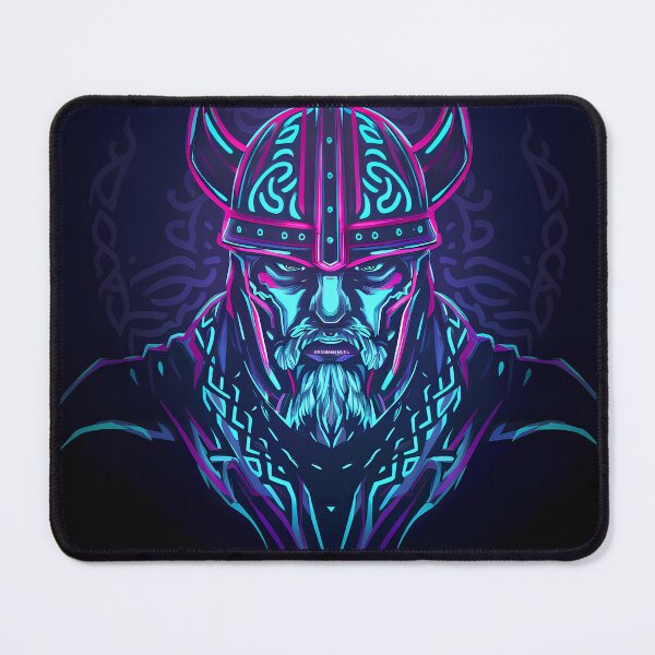Item preview, Neon viking portrait designed and sold by Paul-Place.