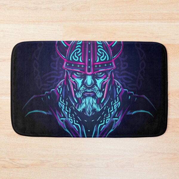 Item preview, Neon viking portrait designed and sold by Paul-Place.