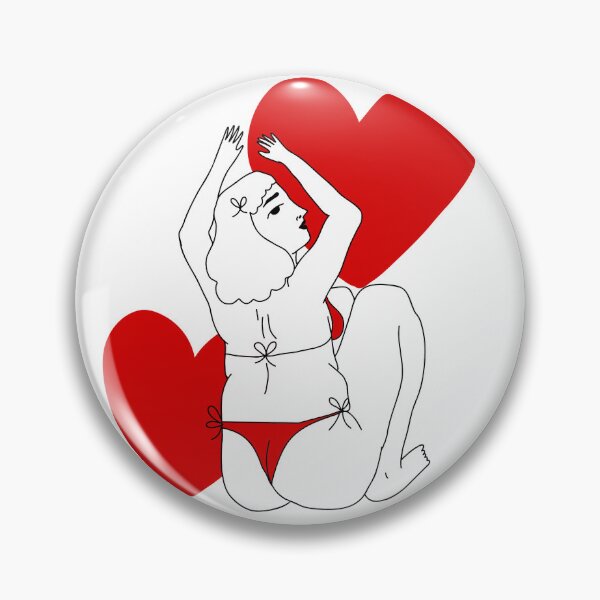 Item preview, girl in bikini and hearts designed and sold by amorotaller.
