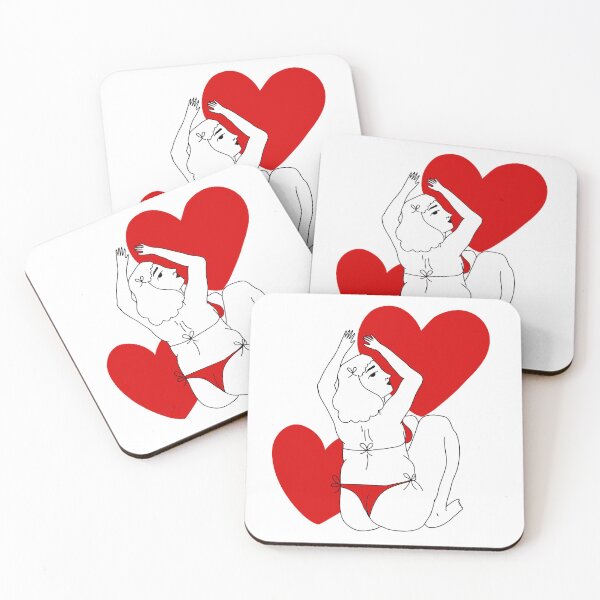 Item preview, girl in bikini and hearts designed and sold by amorotaller.