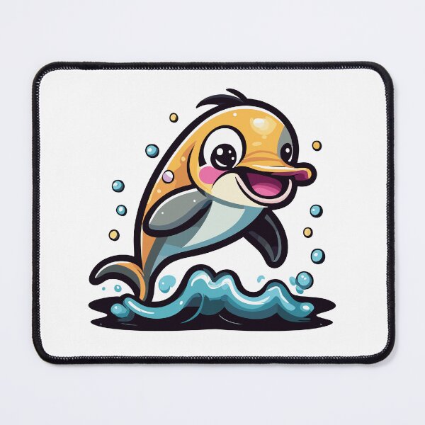 Item preview, Dolphin Smiling Happy Cute designed and sold by ArtPuffen.