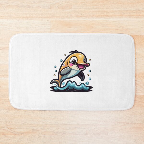 Item preview, Dolphin Smiling Happy Cute designed and sold by ArtPuffen.