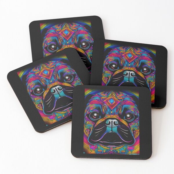 Item preview, Pug NEON INDIAN 29 designed and sold by RedBluffTraders.