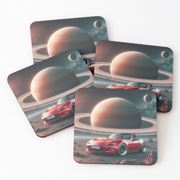 Item preview, AI generated fantasy Mazda MX-5 parked on an alien planet designed and sold by MartinPhotos.