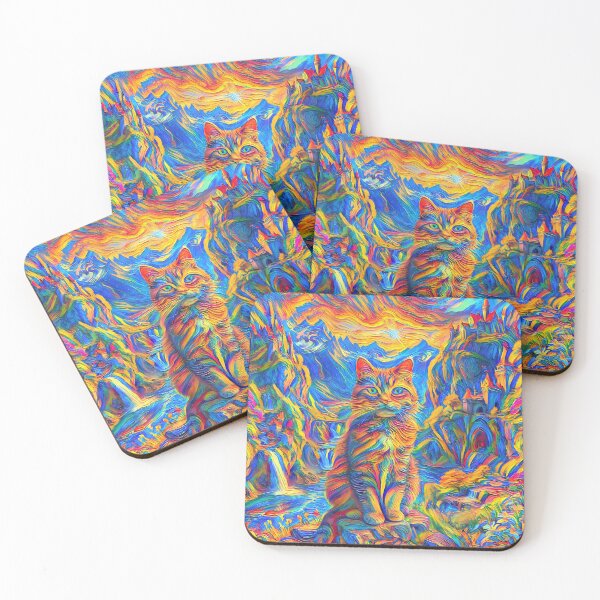 Item preview, Stylised castle and cat. DeepDream designed and sold by blackhalt.