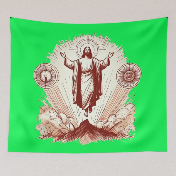 Item preview, Resurrection, Ascension, Second Coming: Jesus Sketch , designed and sold by PaintMeWorld.