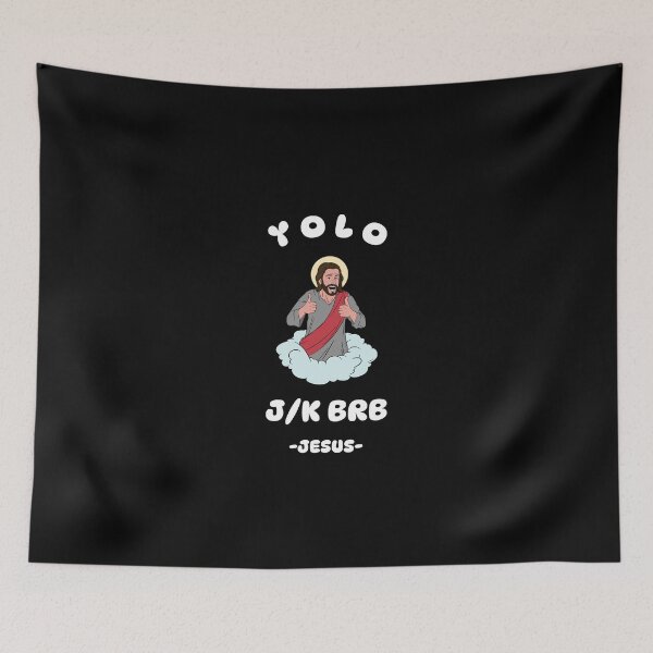 Item preview, Yolo jk brb, funny Easter Jesus resurrection designed and sold by wittyprinttop.