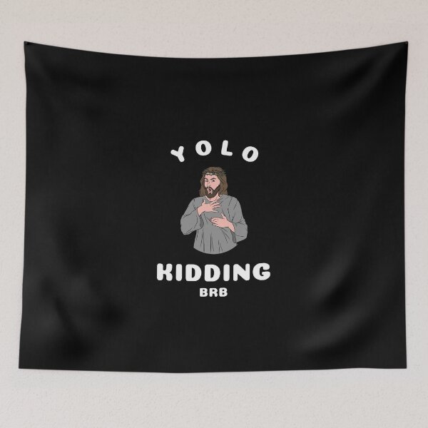 Item preview, Yolo jk brb, funny Easter Jesus resurrection designed and sold by wittyprinttop.