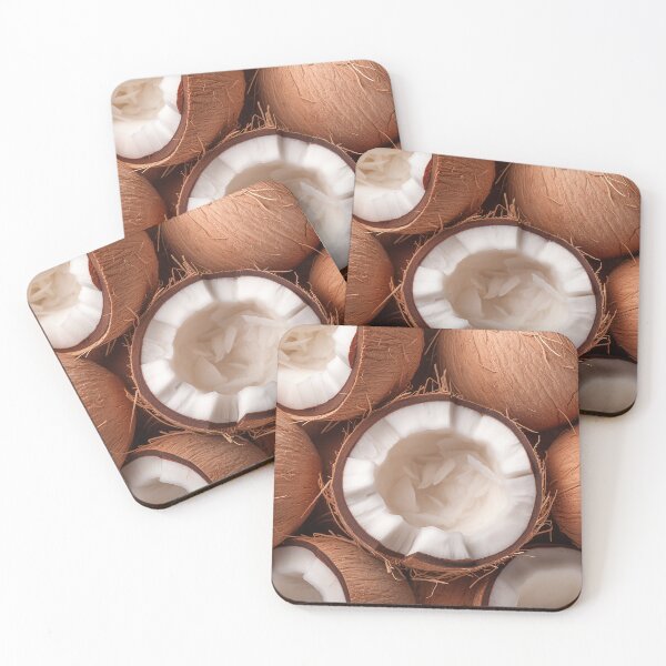 Item preview, Whole and broken coconuts designed and sold by LittleWorldShop.