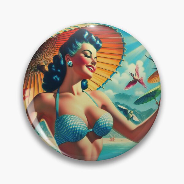 Item preview, Summer Beach Pin-up designed and sold by PulpVintage.