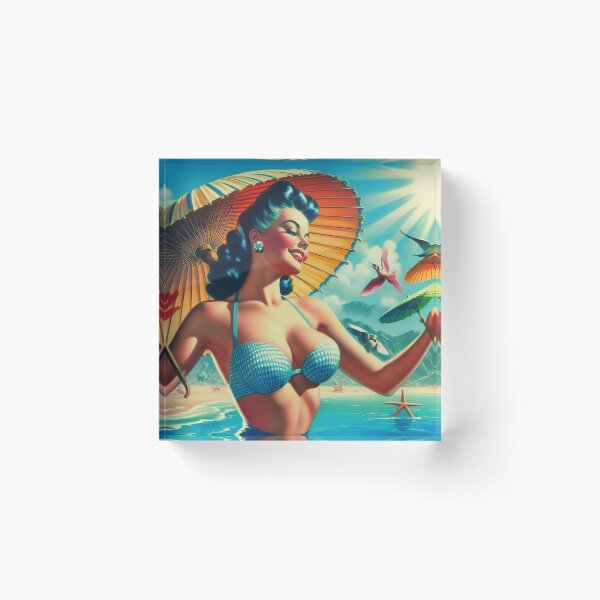 Item preview, Summer Beach Pin-up designed and sold by PulpVintage.