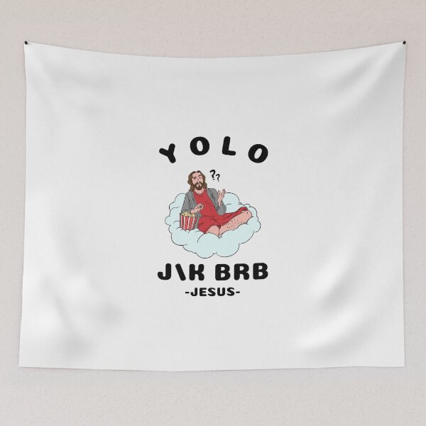 Item preview, Yolo jk brb, funny easter jesus resurrection  designed and sold by wittyprinttop.