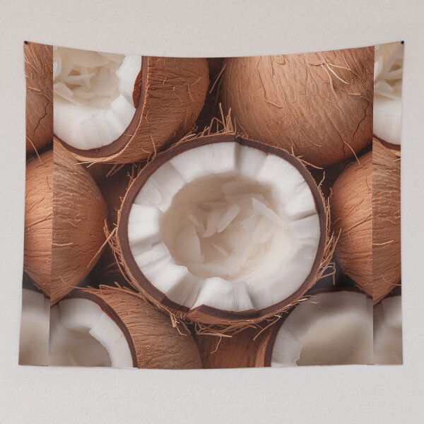 Item preview, Whole and broken coconuts designed and sold by LittleWorldShop.
