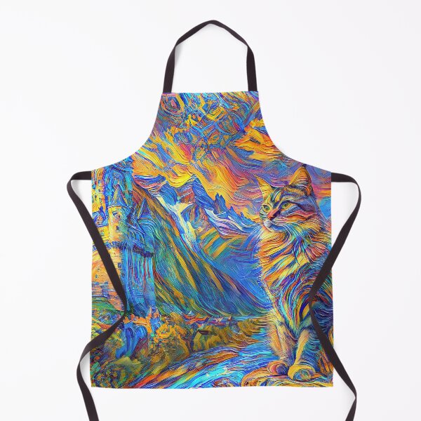 Item preview, Stylised castle and cat. DeepDream designed and sold by blackhalt.