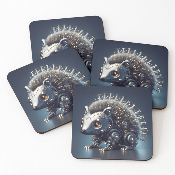 Item preview, AI generated fantasy robot Hedgehog designed and sold by MartinPhotos.