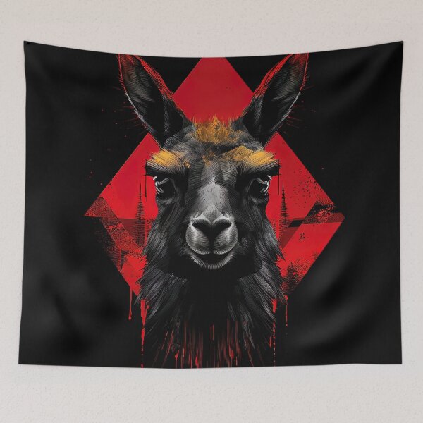 Item preview, Llama | Red minimalism designed and sold by ComicsFactory.