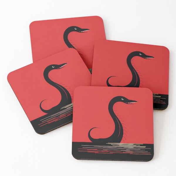 Item preview, Loch Ness Monster | Red minimalism designed and sold by ComicsFactory.