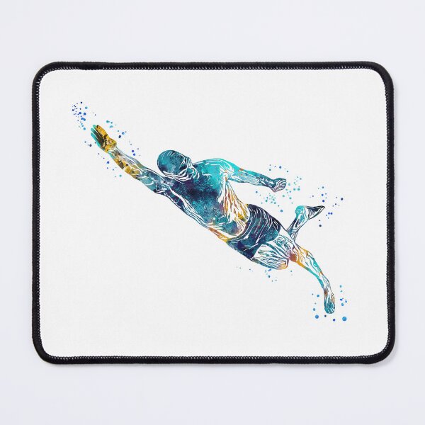 Item preview, Swimmer Diving in Water designed and sold by Rosaliartbook.
