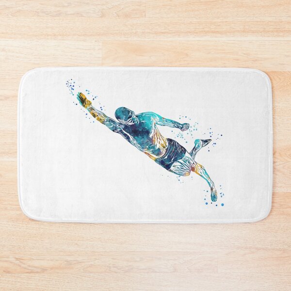 Item preview, Swimmer Diving in Water designed and sold by Rosaliartbook.