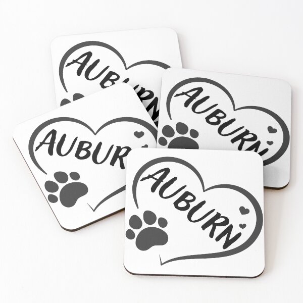 Item preview, Auburn pet dog or cat name in a heart with a paw, great gift for dog or cat owners designed and sold by OCS1337.