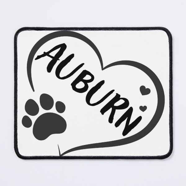 Item preview, Auburn pet dog or cat name in a heart with a paw, great gift for dog or cat owners designed and sold by OCS1337.