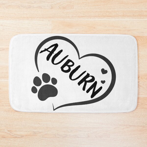 Item preview, Auburn pet dog or cat name in a heart with a paw, great gift for dog or cat owners designed and sold by OCS1337.