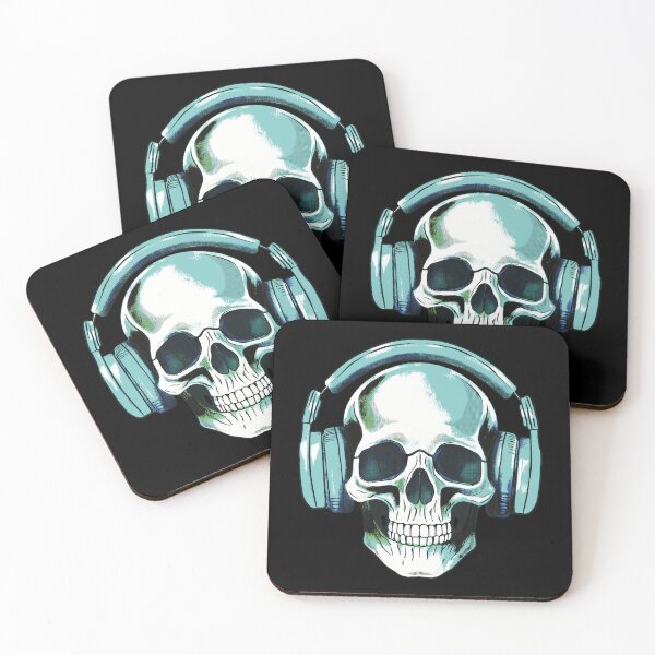 Item preview, Human skull dj music designed and sold by AngeMNunez.