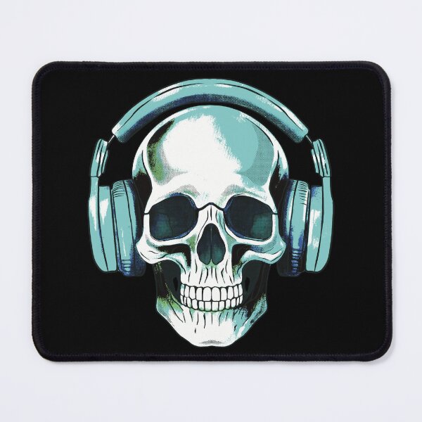 Item preview, Human skull dj music designed and sold by AngeMNunez.