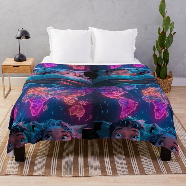 Item preview, Siblings in bed dreaming the same dream - anime style designed and sold by EmeraldeaArt.