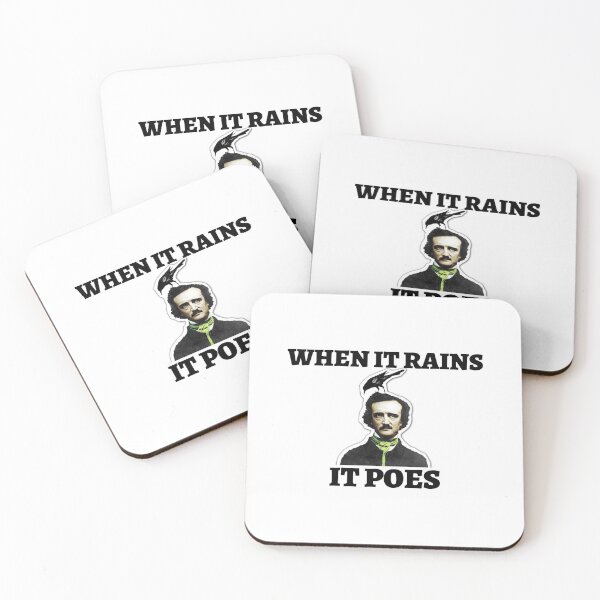 Item preview, when it rains, it poes (edgar allan poe pun) designed and sold by ella-88.