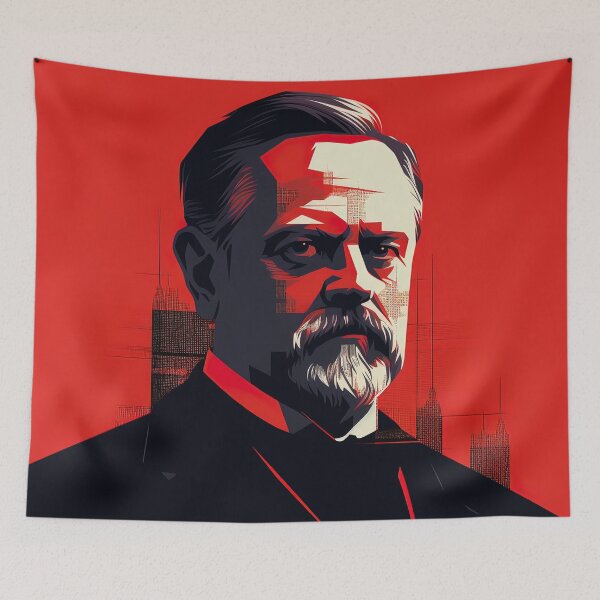 Item preview, Louis Pasteur | Red minimalism designed and sold by ComicsFactory.