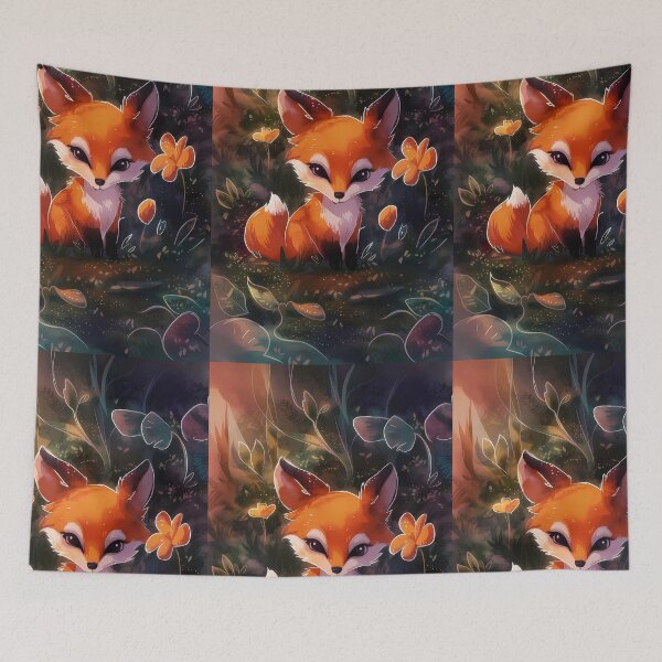 Item preview, She cute fox in the woodland designed and sold by EmeraldeaArt.