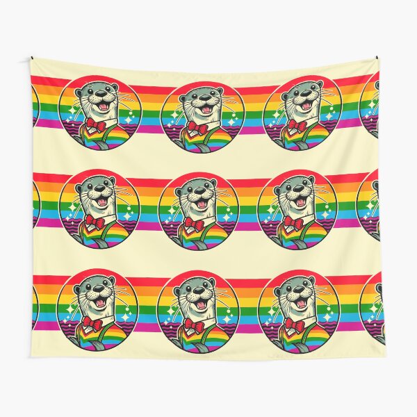 Aperçu de l'œuvre Loutre ringard de la Gay Pride créée et vendue par Ghost on Toast.