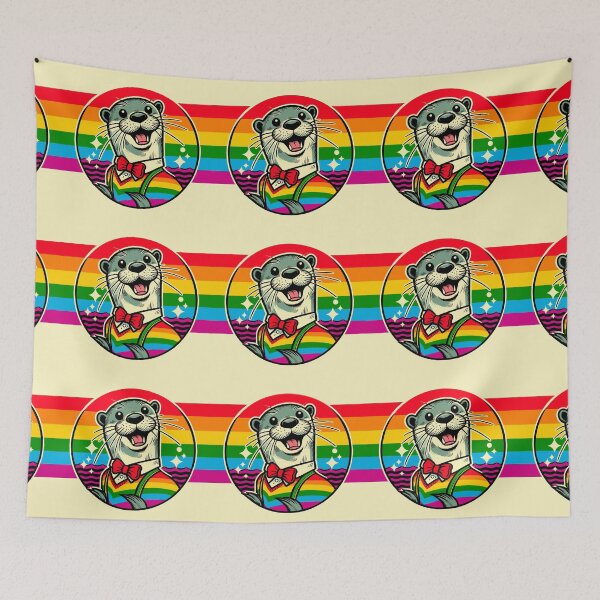 Item preview, Gay Pride Nerdy Otter designed and sold by Ghost on Toast.