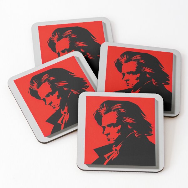 Item preview, Ludwig van Beethoven | Red minimalism designed and sold by ComicsFactory.