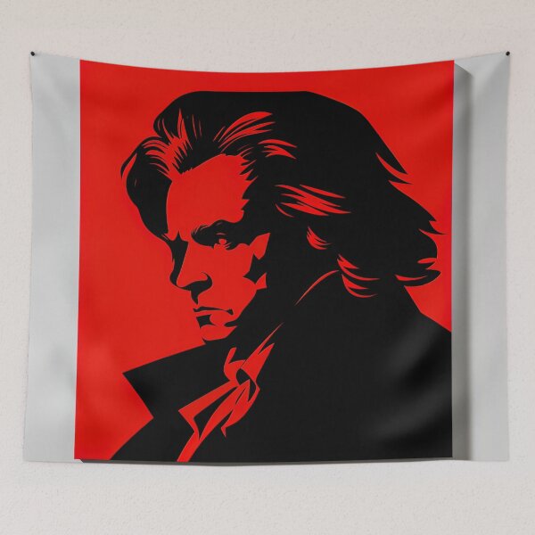 Item preview, Ludwig van Beethoven | Red minimalism designed and sold by ComicsFactory.