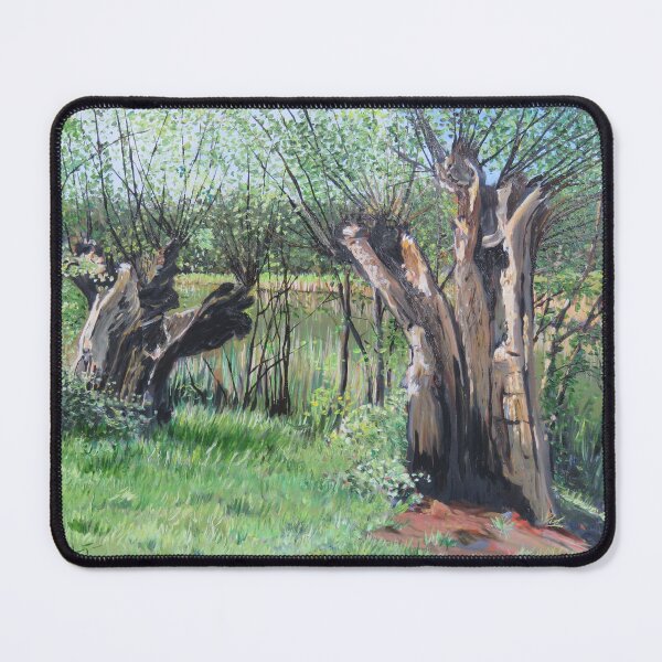 Item preview, Two Pollard willows on a hiking path designed and sold by CamphuijsenArt.