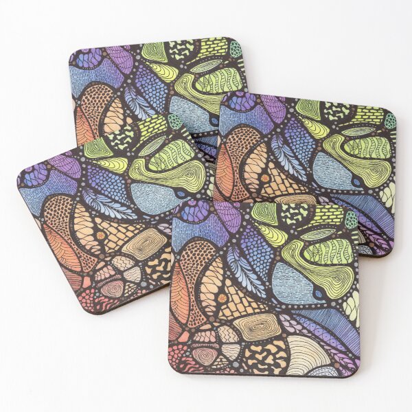 Item preview, Neurographic Rainbow Doodle Watercolor designed and sold by janannes.