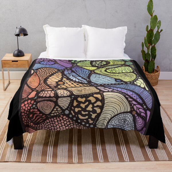 Item preview, Neurographic Rainbow Doodle Watercolor designed and sold by janannes.