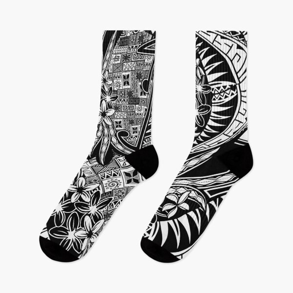 Item preview, Tribal Patterns - Hawaiian - Samoan -Polynesian White And Black - 3567 designed and sold by sunnthreads.