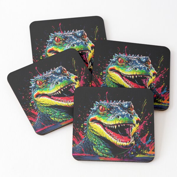 Item preview, Vibrant Alligator Pop Art Bright Animal Art designed and sold by kakarikihill.