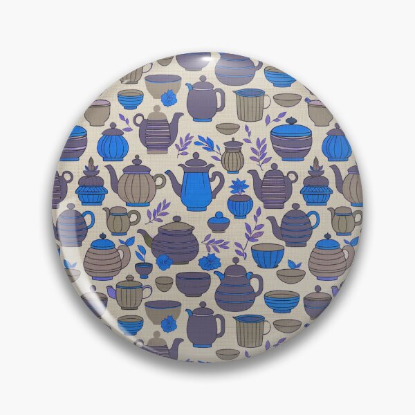 Item preview, Tea pots pattern blue designed and sold by Alessandro Remo Mazzoni Remotextiles.