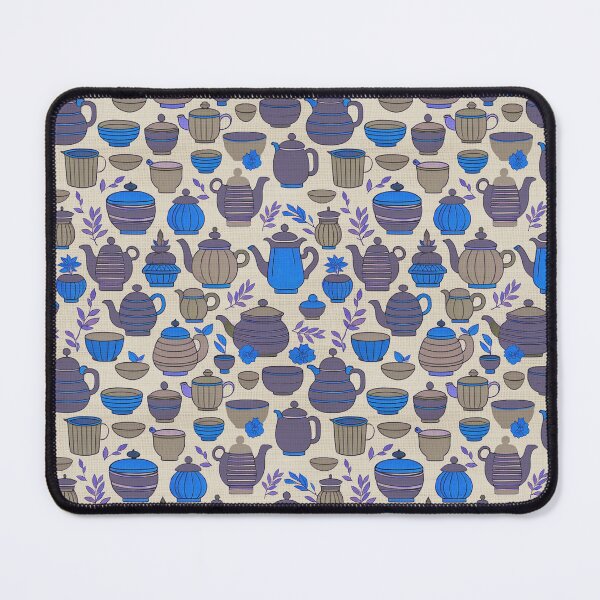 Item preview, Tea pots pattern blue designed and sold by Alessandro Remo Mazzoni Remotextiles.