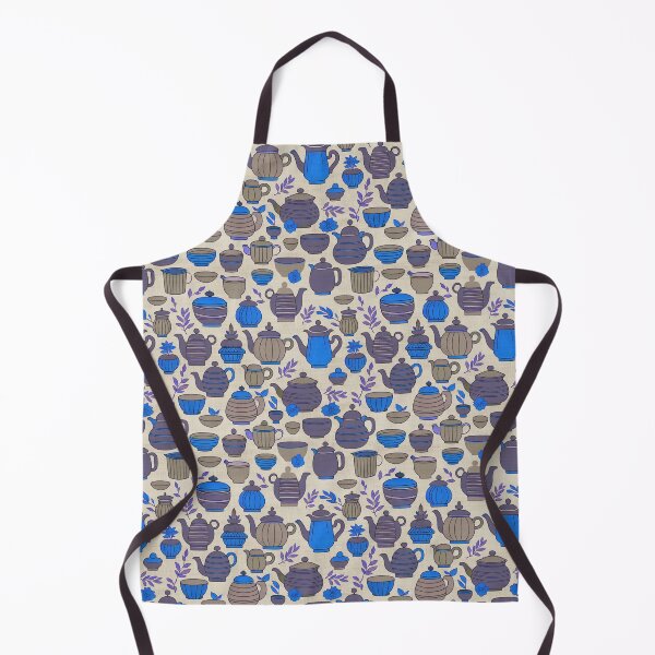Item preview, Tea pots pattern blue designed and sold by Alessandro Remo Mazzoni Remotextiles.