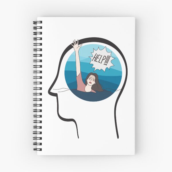 Item preview, Drowning inside with thoughts and feelings and behaviours that I can't stop designed and sold by Andykinoz.