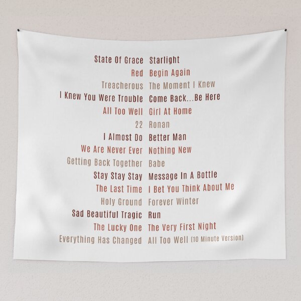 Item preview, Red Tracklist designed and sold by thatSunshineGrl.