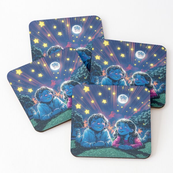 Item preview, Stargazing with your love in your childhood designed and sold by EmeraldeaArt.