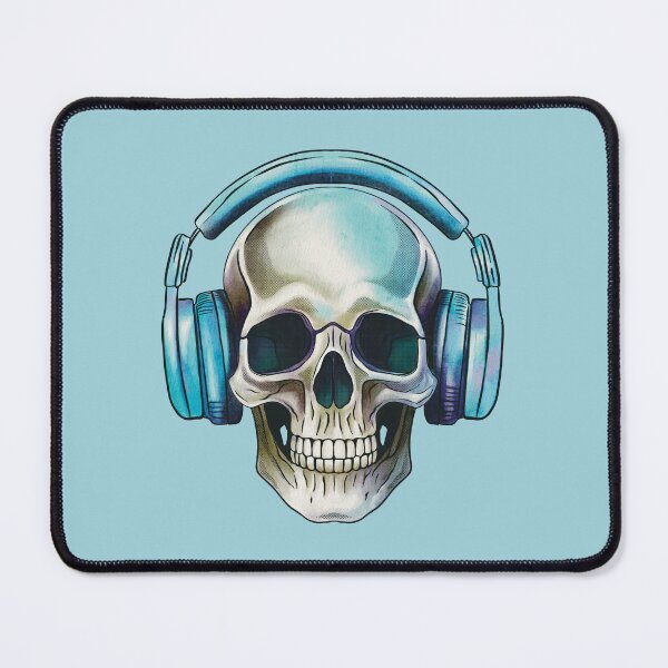 Item preview, Human skull dj music designed and sold by AngeMNunez.